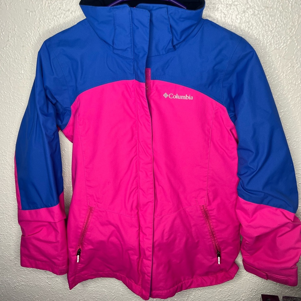 Columbia Kids' Vibrant Pink and Blue Raincoat